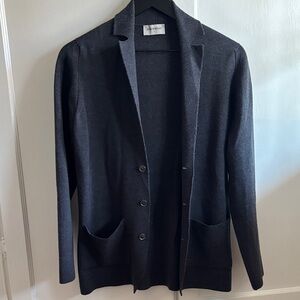 John Smedley Charcoal Gray Cardigan